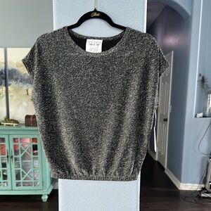 Sadie & Sage Gray Boxy Short Sleeve Tee